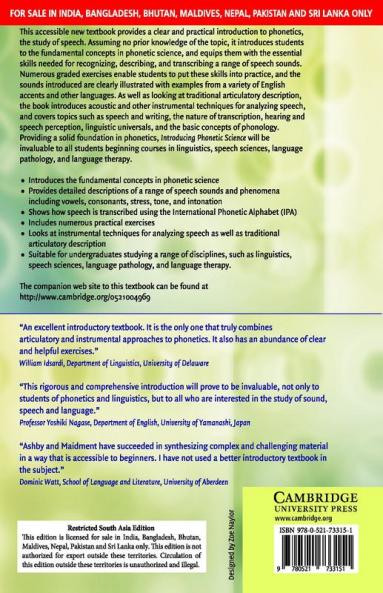 INTRODUCING PHONETIC SCIENCE (SOUTH ASIAN EDITION)