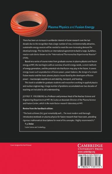 Plasma Physics and Fusion Energy