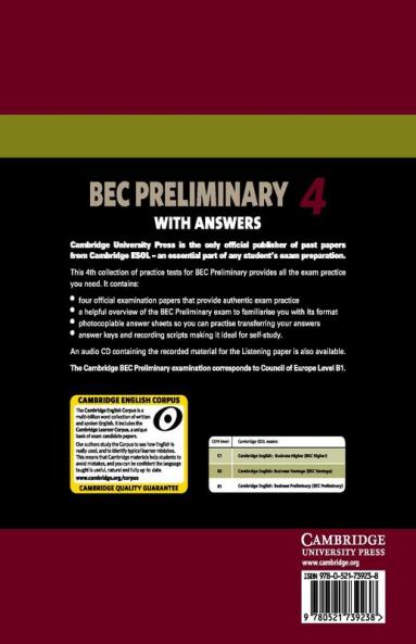 Cambridge BEC 4 Preliminary