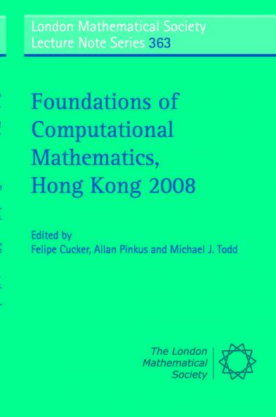 Foundations of Computational Mathematics Hong Kong 2008