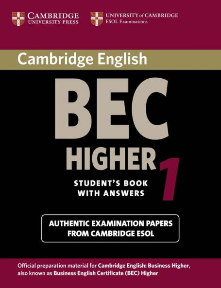 Cambridge BEC Higher 1