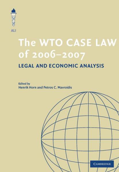 The WTO Case Law of 2006-2007