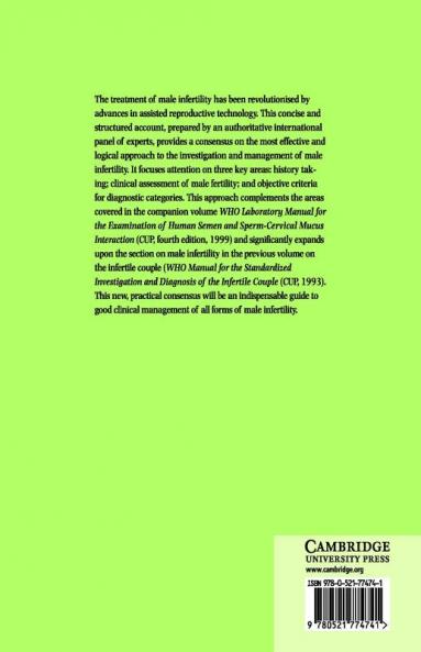 WHO Manual for the Standardized Investigation Diagnosis and             Management of the Infertile Male