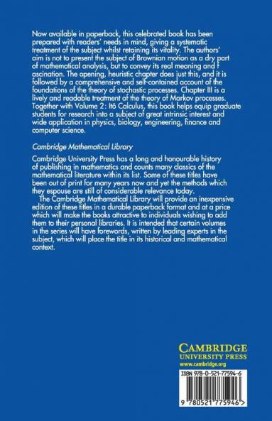 Diffusions Markov Processes and Martingales