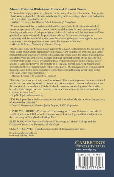 White-Collar Crime and Criminal Careers