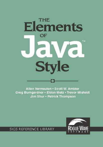 The Elements of Java Style