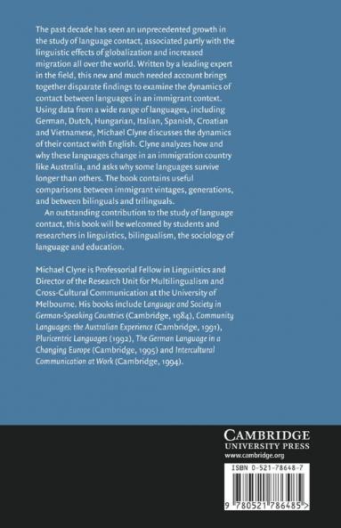 Dynamics of Language Contact