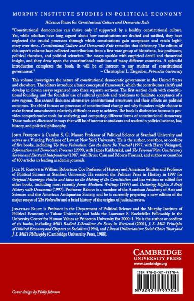 Constitutional Culture and Democratic Rule