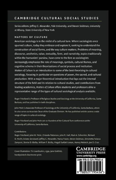 Matters of Culture