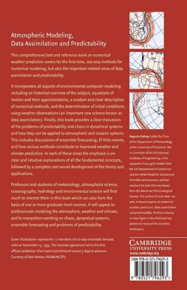 Atmospheric Modeling Data Assimilation and Predictability