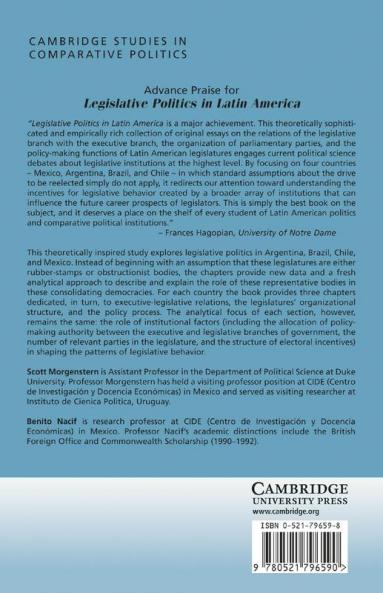 Legislative Politics in Latin America