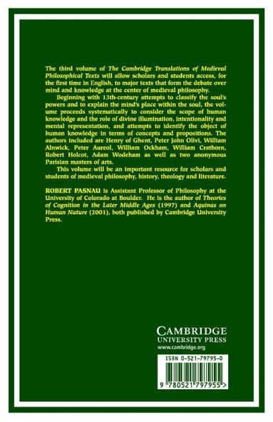 The Cambridge Translations of Medieval Philosophical Texts