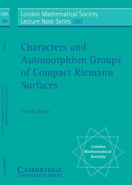 Characters and Automorphism Groups of Compact Riemann Surfaces