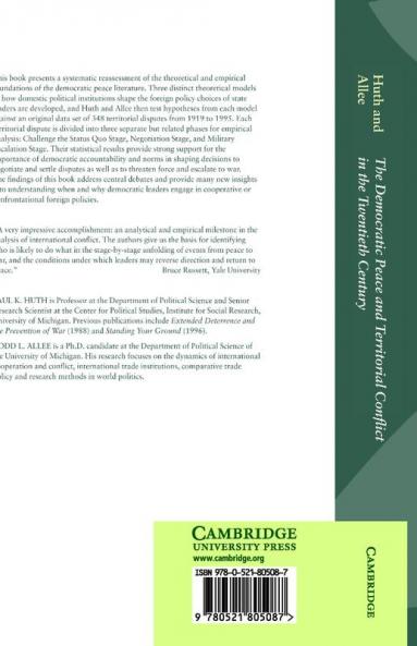 Democ Peace Territorial Conflct 20C