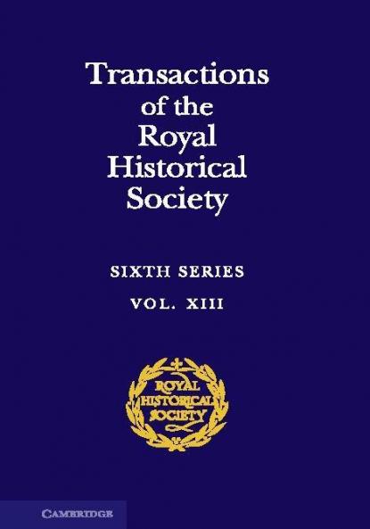 Transactions of the Royal Historical Society