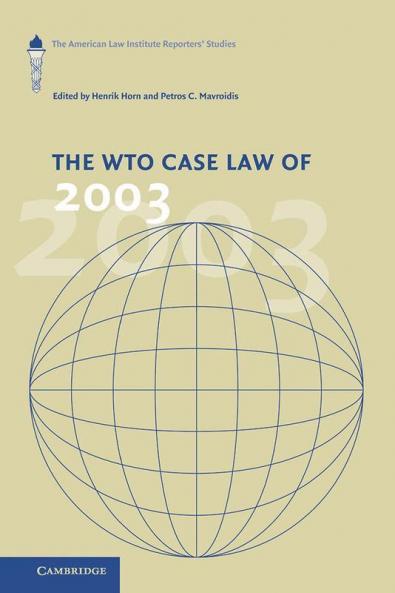 The WTO Case Law of 2003