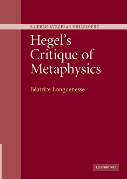 Hegel's Critique of Metaphysics