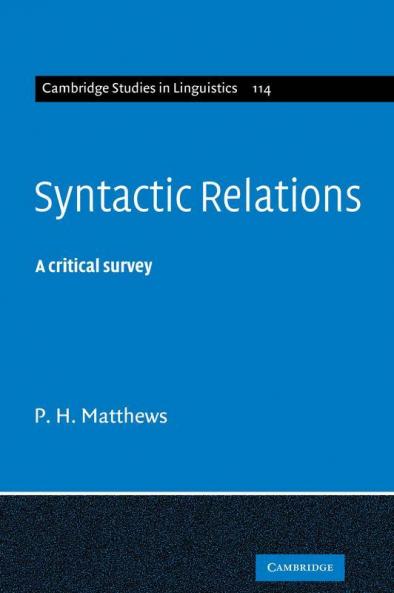 Syntactic Relations