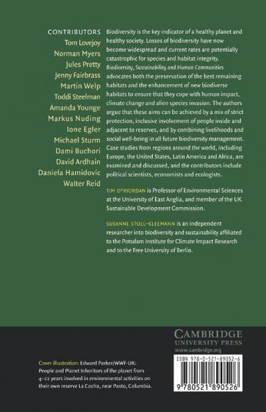 Biodiversity Sustainability and Human Communities
