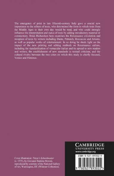 Print Culture in Renaissance Italy