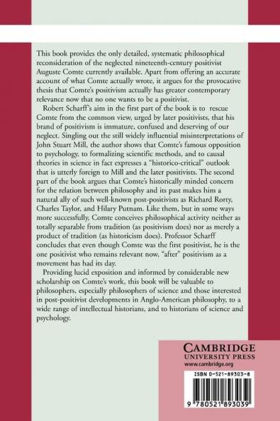 Comte After Positivism
