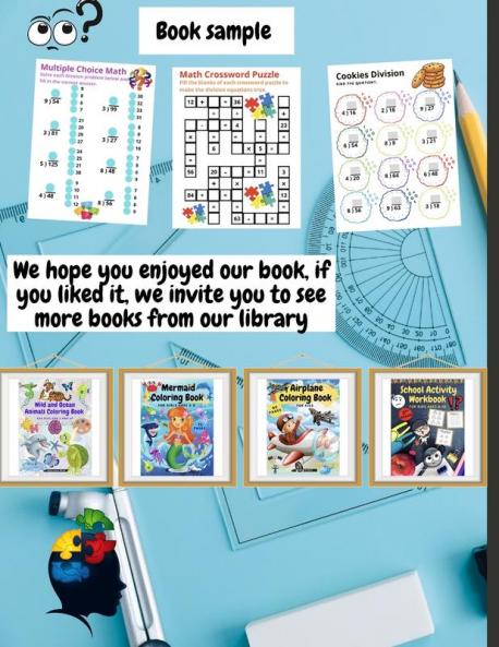 Summer Math Workbook for kids Ages 8-10