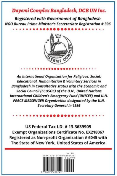 Dayemi Complex Bangladesh (DCB UN Inc.) 700 Years Old Sufi Dynasty of Historic Azimpur Dayera Sharif: DCB UN Inc. Humanitarian Projects for the Support of United Nations Sustainable Development Goal