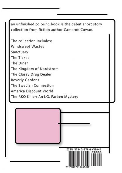 An unfinished coloring book