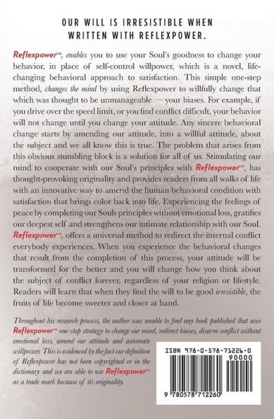 Reflexpower for Willpower Alternative: Reflexpower Behavioral Strategy is a Certifiable New Alternative to Self-Control Willpower