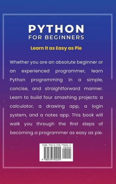 Python for Beginners: Learn It as Easy as Pie