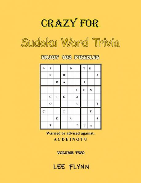 Crazy For Sudoku Word Trivia Volume Two