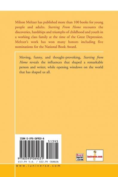 Starting from Home: A Writer's Beginnings