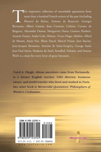 French Writers of the Past (Memorable Quotations)