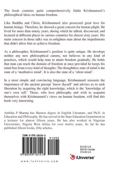 Concept of Freedom: Krishnamurti