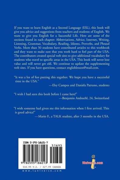 English for a Successful Life in the USA: A Workbook of Advice for ESL Students