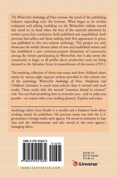 The WritersNet Anthology of Prose: Nonfiction and Children's Literature