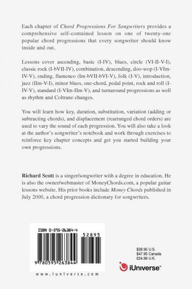 Chord Progressions For Songwriters