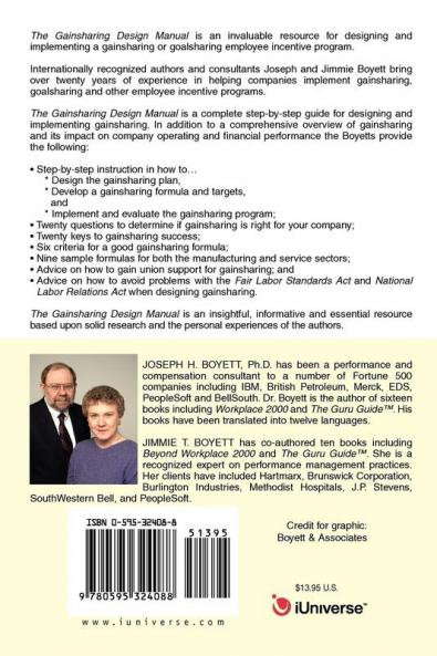 The Gainsharing Design Manual