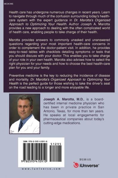 Dr. Marotta's Organized Approach to Optimizing Your Health