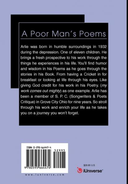 A Poor Man's Poems