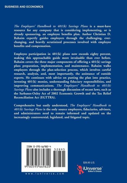 The Employers' Handbook to 401(k) Savings Plans