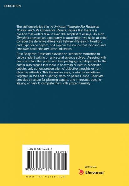 A Universal Template for Research Position and Life Experience Papers