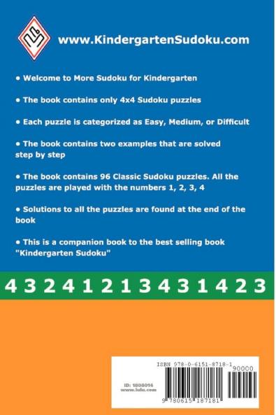More Kindergarten Sudoku