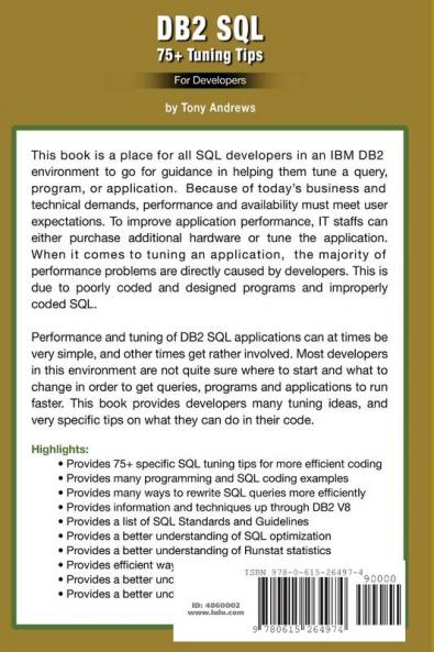 DB2 SQL 75+ Tuning Tips For Developers