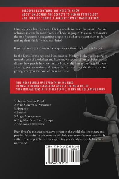 DARK PSYCHOLOGY AND MANIPULATION MASTERY BIBLE 7 Books in 1