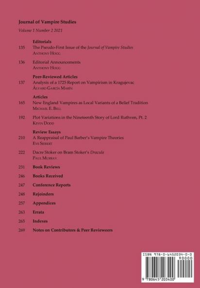 Journal of Vampire Studies