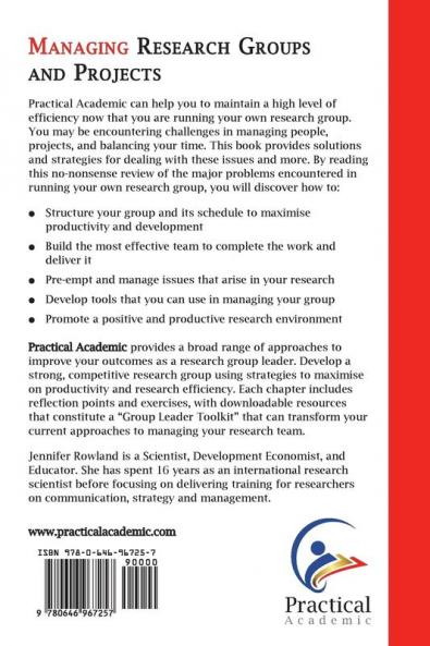 Practical Academic: Managing Research Groups and Projects: 1