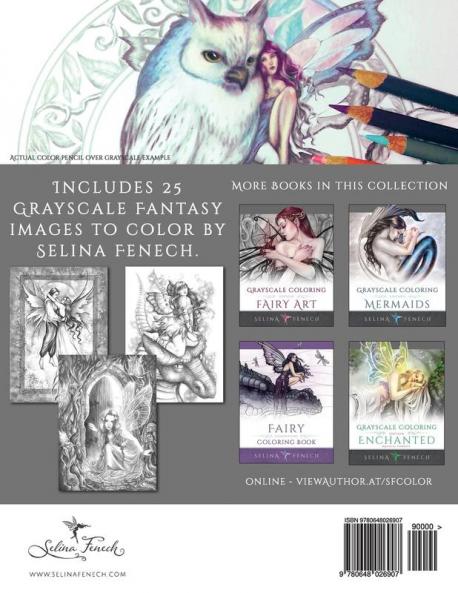 Fairy Companions - Grayscale Coloring Edition: 4 (Grayscale Coloring Books by Selina)