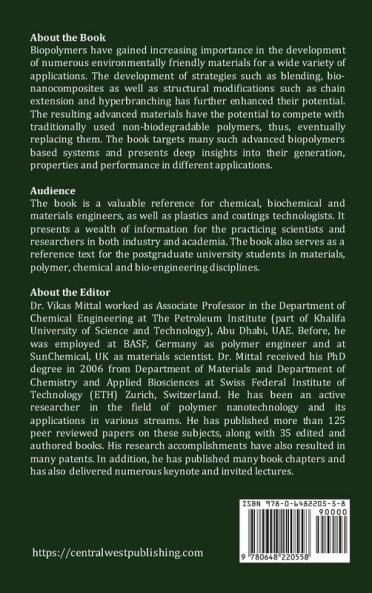 Biopolymers Based Advanced Materials