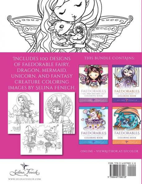 Faedorables Coloring Collection: 100 Designs: 24 (Fantasy Coloring by Selina)